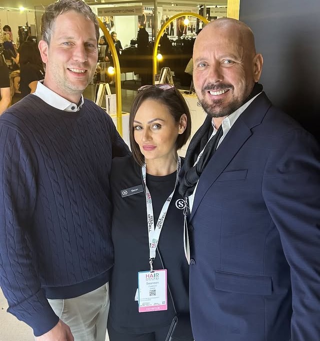 With friends at the expo