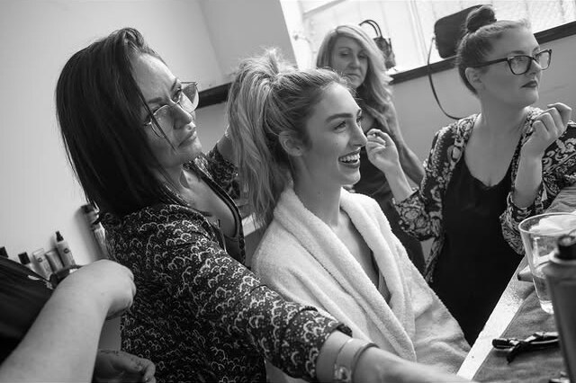 Styling session in the salon with the team
